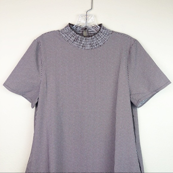 🔥3 for $30 Gingham Mock Neck Plaid Skater Dress - Picture 5 of 8